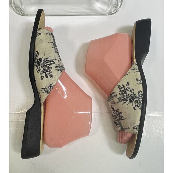 Claire Murray Womens Toile Black Cream Sandals Size 9 US Slip On - Picture 12 of 15